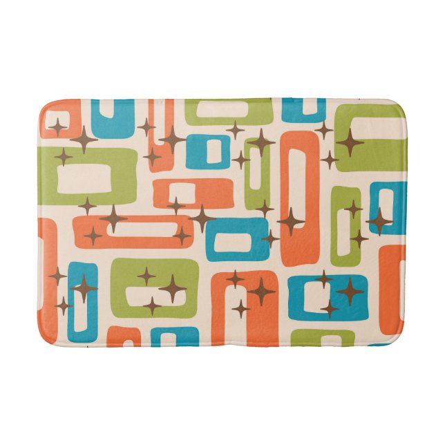 Retro Mid Century Modern Bath Mat (Front)