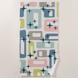 Retro Mid Century Modern Beach Towel