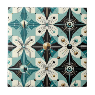 Retro Mid Century Modern  Ceramic Tile