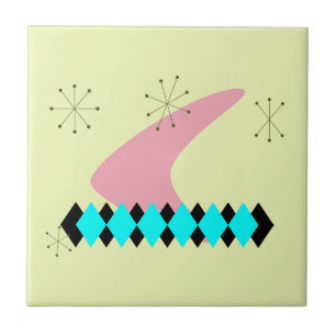 Retro Mid Century Modern Ceramic Tile