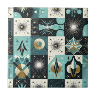 Retro Mid Century Modern Ceramic Tile