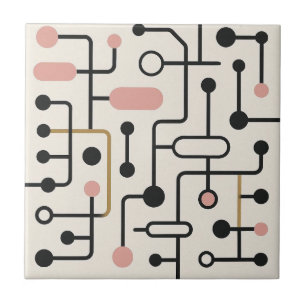 Retro Mid Century Modern  Ceramic Tile