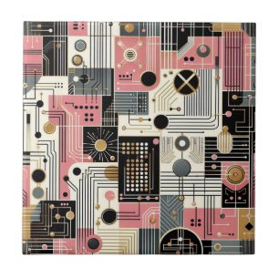 Retro Mid Century Modern  Ceramic Tile