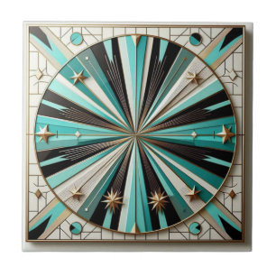 Retro Mid Century Modern Ceramic Tile