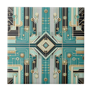 Retro Mid Century Modern Ceramic Tile