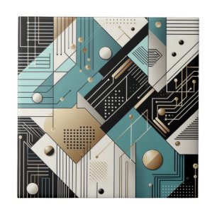 Retro Mid Century Modern  Ceramic Tile