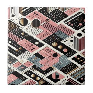 Retro Mid Century Modern Ceramic Tile
