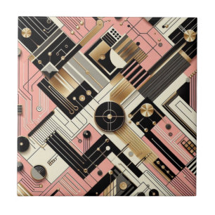 Retro Mid Century Modern  Ceramic Tile