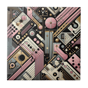 Retro Mid Century Modern Ceramic Tile