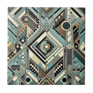 Retro Mid Century Modern Ceramic Tile