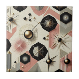 Retro Mid Century Modern Ceramic Tile