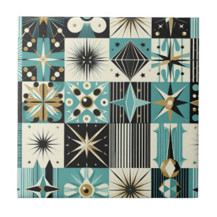 Retro Mid Century Modern  Ceramic Tile