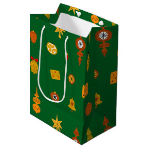 Retro Mid-Century Modern Christmas Icons  Medium Gift Bag
