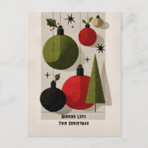 Retro Mid-Century Modern Christmas Ornaments
