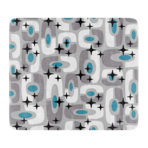 Retro Mid Century Modern Cosmic Abstract Pattern Cutting Board