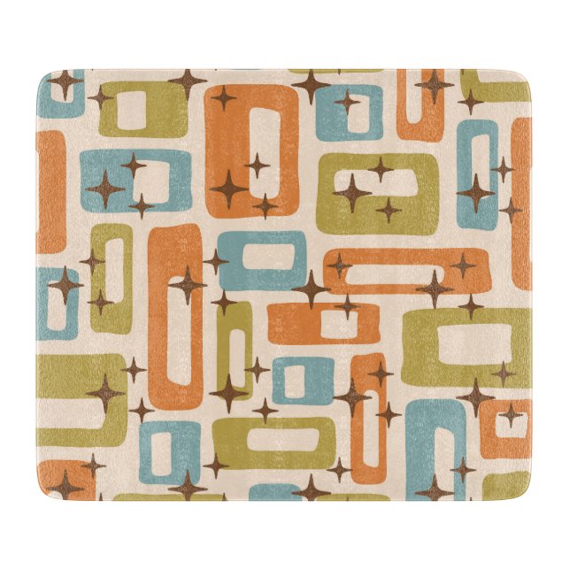 Retro Mid Century Modern Cutting Board (Front)
