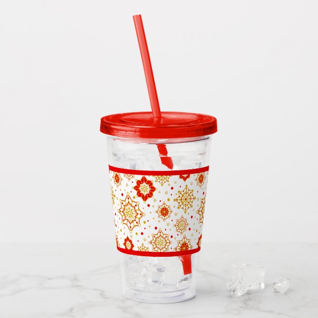 Retro Mid-Century Modern Design Acrylic Tumbler (Front Ice)