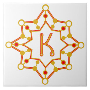 Retro Mid-Century Modern Design Personalised  Ceramic Tile