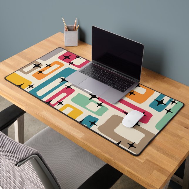 Retro Mid Century Modern Desk Mat (Office 2)