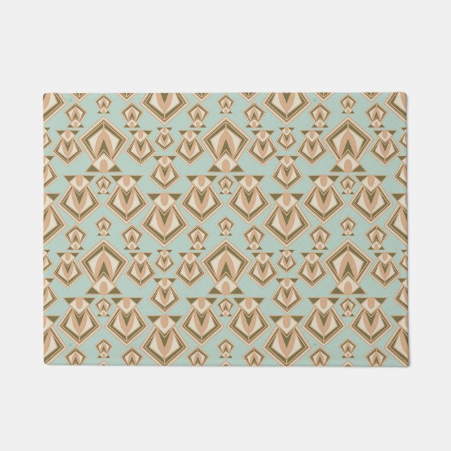 Retro Mid Century Modern Diamond Doormat (Front)
