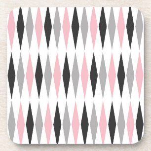 Retro Mid Century Modern Diamond Pattern Coaster
