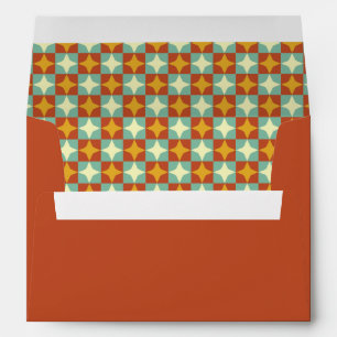 Retro Mid-Century Modern Diamond Pattern Envelope