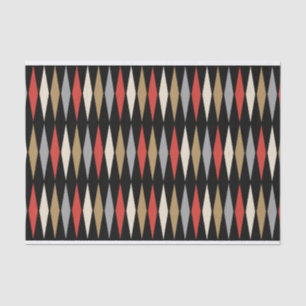 Retro Mid Century Modern Diamond Pattern Tissue Paper