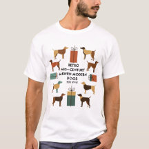 Retro Mid-Century Modern Dogs 50s 60s Style abstra