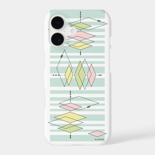 Retro Mid-Century Modern Geometric Abstract (Back)