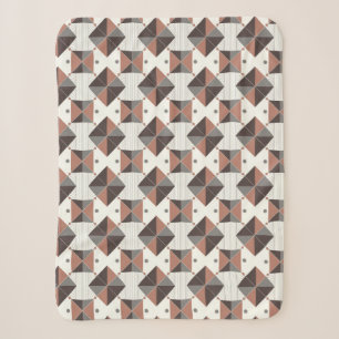 Retro Mid-Century Modern Geometric Pattern – Earth Sherpa Blanket