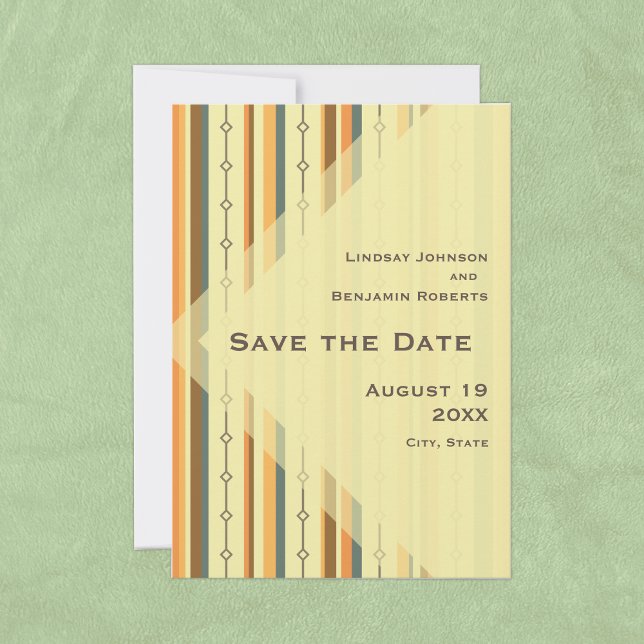 Retro Mid-century Modern Inspired Wedding Save The Date (Creator Uploaded)