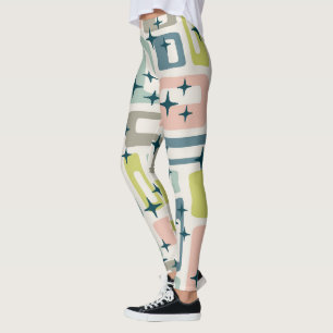 Retro Mid Century Modern Leggings