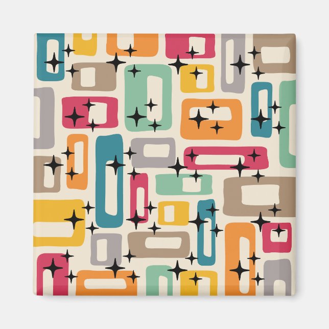 Retro Mid Century Modern Magnet (Front)