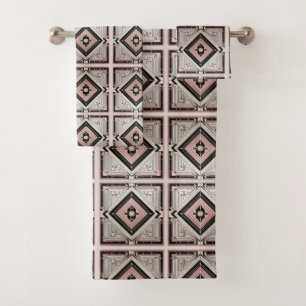 Retro Mid Century Modern meets Art Deco Towel Set