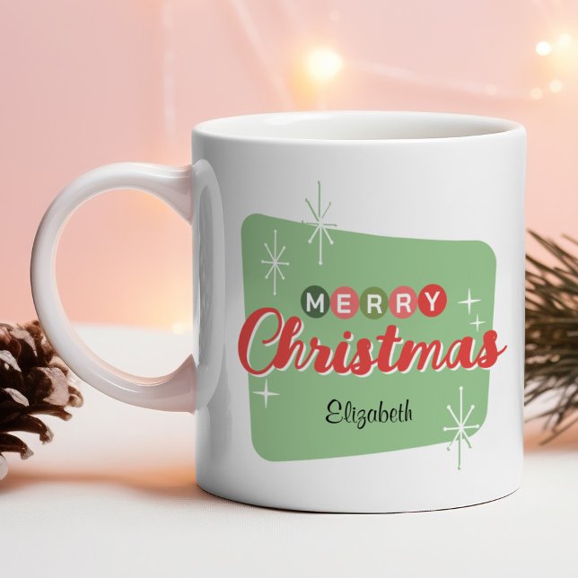 Retro Mid-Century Modern Merry Christmas Coffee Mug (Creator Uploaded)
