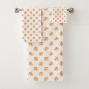 Retro Mid-Century Modern Pattern  Bath Towel Set