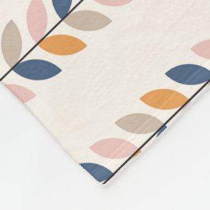 Retro Mid-Century Modern Pattern  Fleece Blanket
