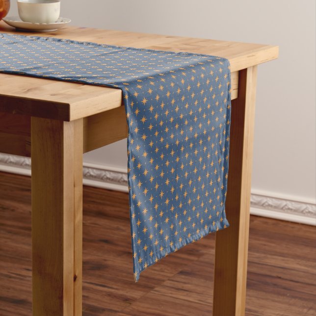 Retro Mid-Century Modern Pattern  Short Table Runner (In Situ)