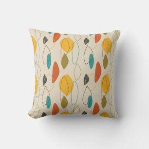 Retro Mid century modern patterned number 1 Cushion