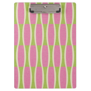 Retro Mid Century Modern Pin Stripes Pattern Clipboard