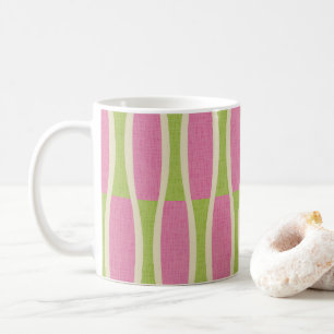 Retro Mid Century Modern Pin Stripes Pattern Coffee Mug
