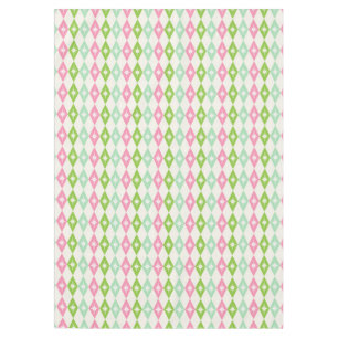 Retro Mid Century Modern Pink & Green Diamonds Tablecloth