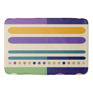 Retro Mid-century modern Pop art inspired Bath Mat