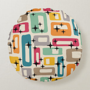 Retro Mid Century Modern Round Cushion