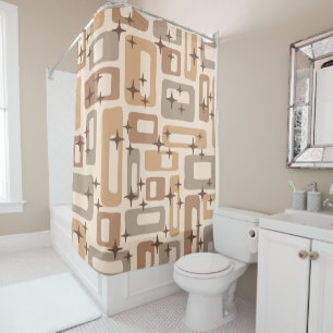 Retro Mid Century Modern Shower Curtain