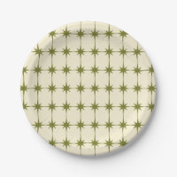 Retro Mid-century Modern Starbursts Vintage Green