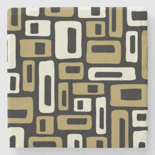 Retro Mid Century Modern Stone Coaster
