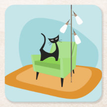 Retro Mid-century Modern Style Cat