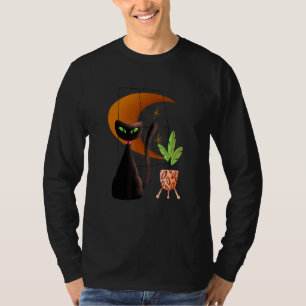 Retro Mid Century Modern Stylish Black Cat T-Shirt