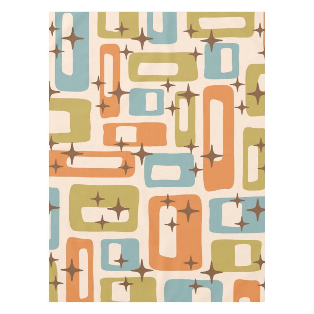 Retro Mid Century Modern Tablecloth (Front)